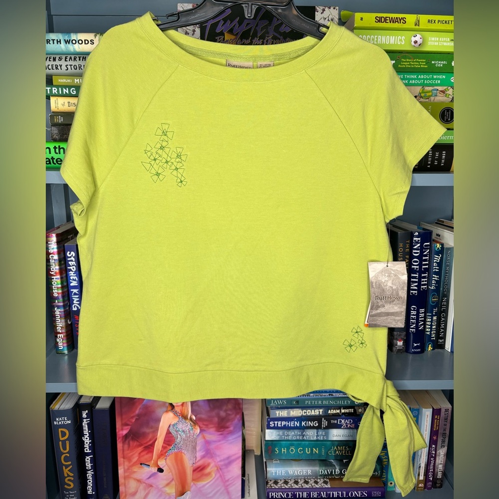 Ruff Hewn Lime Green Women's Top with Side Tie